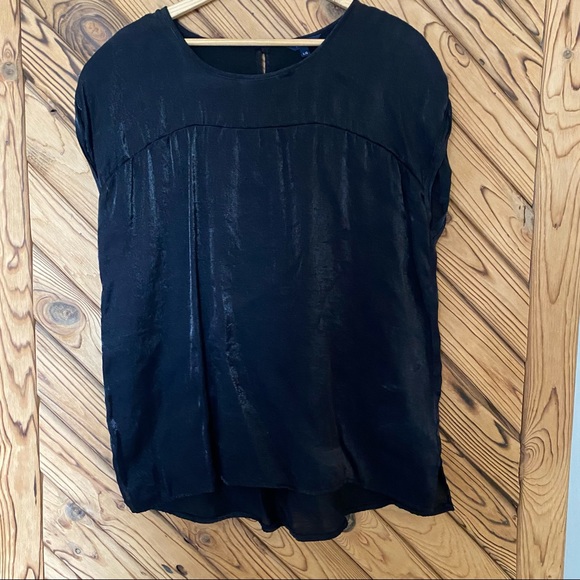 Reitmans Shiny Black Top - Picture 1 of 3